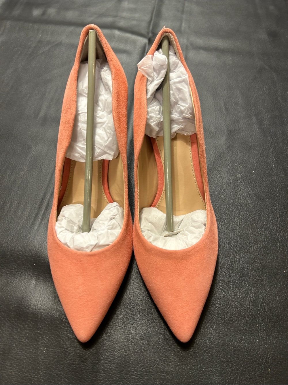 Vince Camuto Coral Pink Pointed Toe Suede Pumps